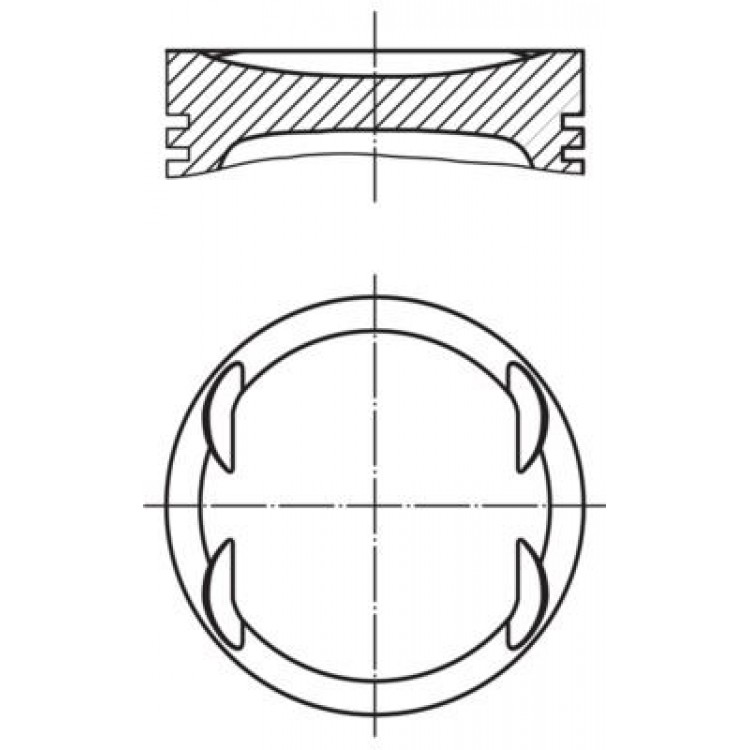 MAHLE 001PI00175002 | PISTON + SEGMAN 0,50mm (M270.910, 83,50mm) X156 13> W176 12>18 W246 11>18 C117 13>19
