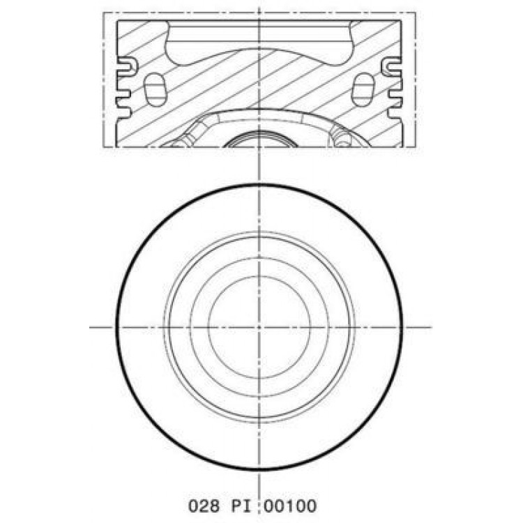 MAHLE 028PI00100000 | PISTON SEGMAN 81.01 MM STD VOLKSWAGEN T5, AUDI A3 II 2.0 TDI  03- (CFFA-CFGB-CFHC-CLCA-CLJA)