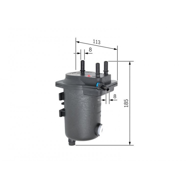 BOSCH 0450907009 | DIZEL FILTRE  MEGANE II; SCENIC II; GRAND SCENIC II; MEGANE II GRANDTOUR (F026402090)