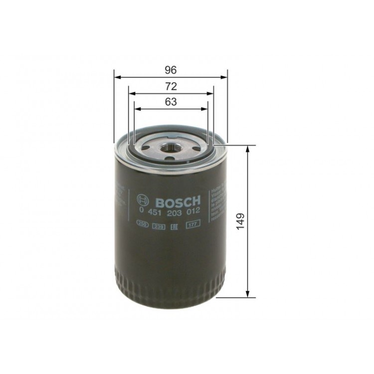 BOSCH 0451203012 | YAG FILTRESI SEAT CORDOBA 19 TDI VOLKSWAGEN CADDY 19 D, 19 SDI BOSCH 0451203012 | YAG FILTRESI SEAT CORDOBA 19 TDI VOLKSWAGEN CADDY 19 D, 19 SDI
