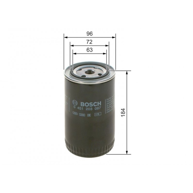 BOSCH 0451203087 | YAG FILTRESI VOLKSWAGEN TRANSPORTER T4 2 4D, 2 5TDI, VOLVO 740, 760, 940, 960 2 4 D BOSCH 0451203087 | YAG FILTRESI VOLKSWAGEN TRANSPORTER T4 2 4D, 2 5TDI, VOLVO 740, 760, 940, 960 2 4 D