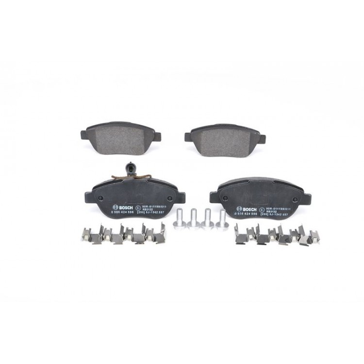 BOSCH 0986424596 | FREN BALATASI ON FISLI VWA 23709  FIAT STILO (192) (10/01->) 1.8 16V (192_XC1A) (10.2001-) 1.9JTD (192_XF1A) (10.2001-) STILO MULTI WAGON (01/03-)