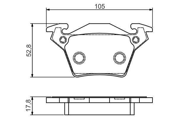 BOSCH 0986495074 | FREN BALATASI ARKA V-CLASS 638/2 96>03 VITO 638 96>03