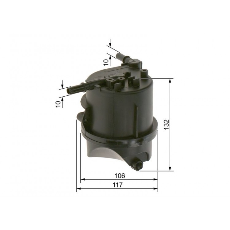BOSCH 09864B2006 | YAKIT FILTRESI MAZOT ISITICILI P107 P206 P207 P307 C1 C2 C3 NEMO BIPPER 1.4HD  FIESTA FUSION 1.4TDCI 02-