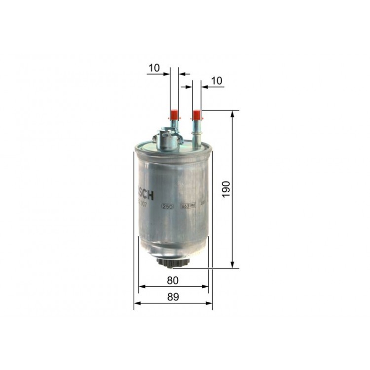 BOSCH 09864B2007 | YAKIT FILTRESI DIZEL (75 PS) FORD CONNECT 1 8 TDDI FOCUS 1 8 TDDI FIESTA