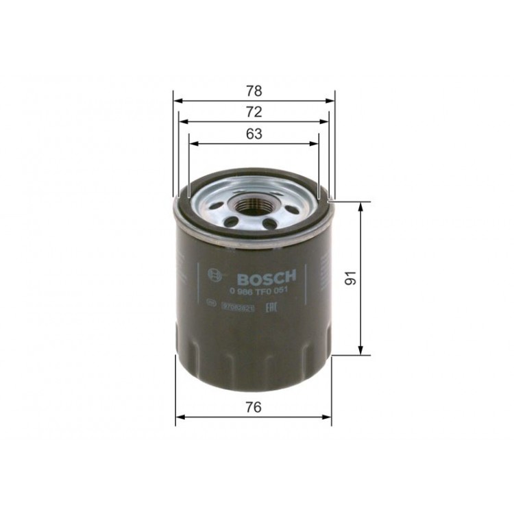 BOSCH 0986TF0051 | YAG FILTRESI FIAT DOBLO 1.9D-JTD-PUNTO 01-/ ALFA ROMEO 156 1.9 JTD, 2 4 JTD, 166 2 4 J