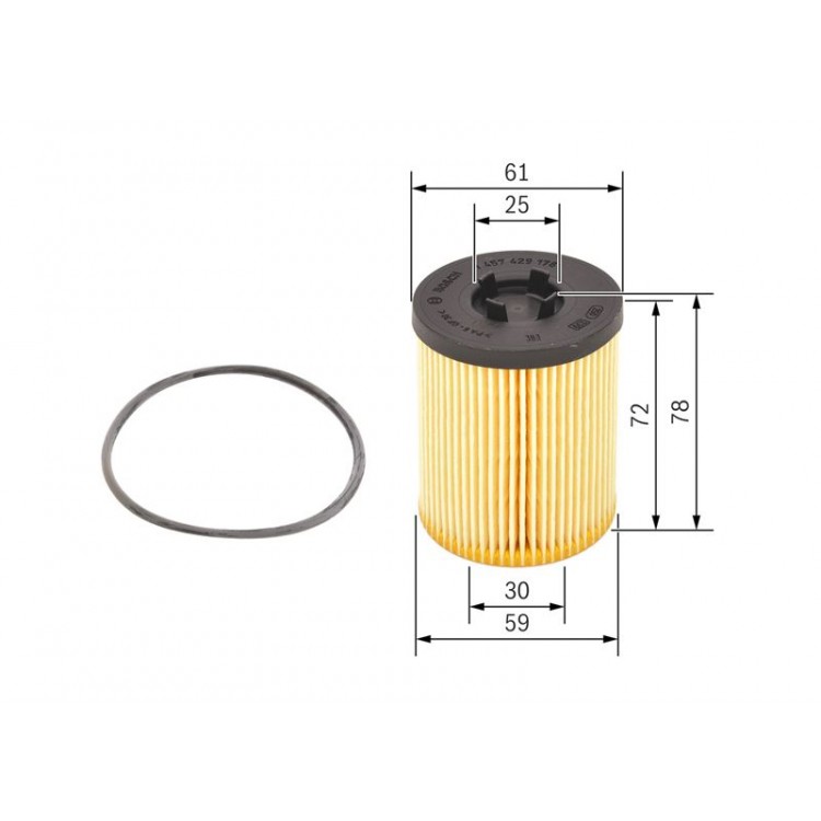BOSCH 1457429178 | YAG FILTRESI OPEL VECTRA B/ASTRA G 1.8 16V/OMEGA B 2.5 V6,2.6V6