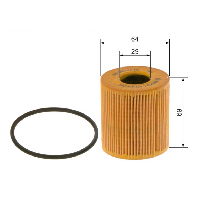 BOSCH 1457429249 | YAG FILTRESI FORD TRANSIT V347, FOCUS II FOCUS C-MAX 20 TDCI, MONDEO IV 20 TDCI, S-MAX 20 TDCI PEUGEOT 206, 307, 407 20 HDI VOLVO S40 V50 20D