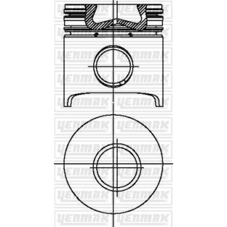 YENMAK 31-03685-060 | PISTON+SEGMAN 0.60 (93.00MM) DUCATO MASTER 2.5D (8140.27/ 8140.27S / 8140.27R)