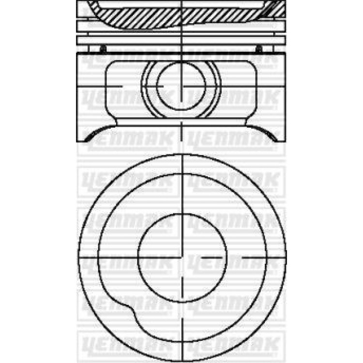 YENMAK 31-03819-100 | PISTON+SEGMAN 1.00 (77.60MM) CORSA A / B KADETT 1.4 8V 88- ASTRA F 1.4I 91-01