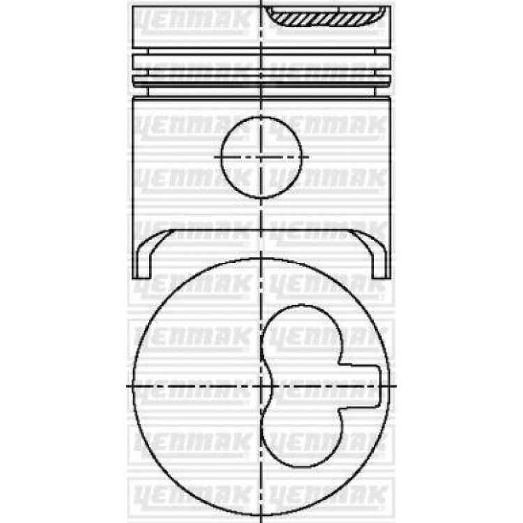 YENMAK 31-03876-050 | PISTON+SEGMAN 0.50 (80.50MM) P205-P405 YM-P309-BX-ZX-C15-PARTNER EM-BERLINGO EM (XUD7) 1,8D DIZEL <-97