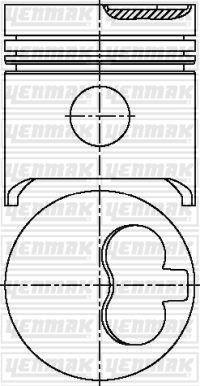 YENMAK 31-03879-000 | PISTON+SEGMAN STD (83.00MM) PARTNER BERLINGO BOXER JUMPER EXPERT JUMPY SCUDO 306 405 II 1.9D (XUD9)