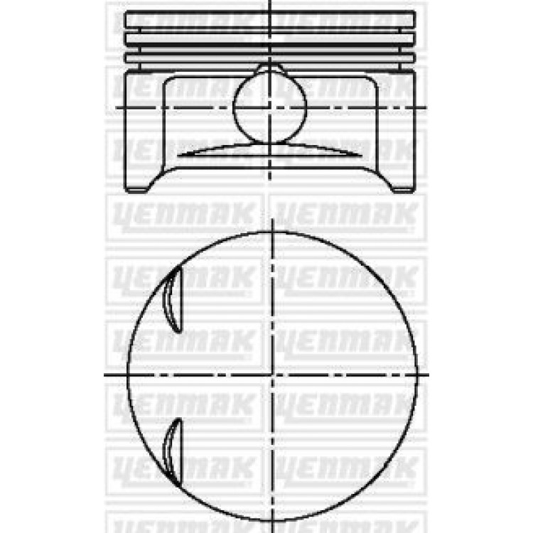 YENMAK 31-04213-050 | PISTON+SEGMAN 0.50 (72.50MM) CORSA B-C ASTRA G X12XE Z12XE