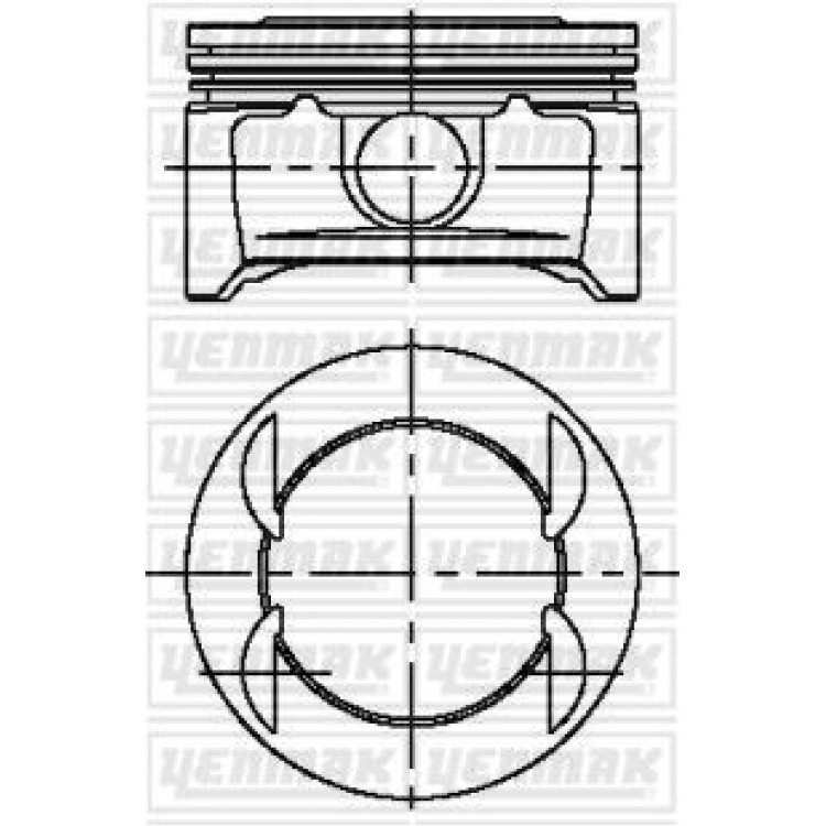 YENMAK 31-04222-000 | PISTON+SEGMAN STD (73.90MM) CORSA C-D ASTRA H AGILA A 1.2I 16V (80PS 59KW) Z12XEP