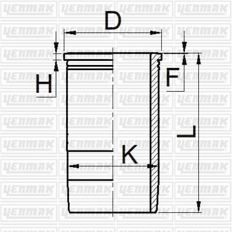 YENMAK 52-05595-000 | S.GÖMLEĞİ + ORİNG MAN Ø125 MM STD