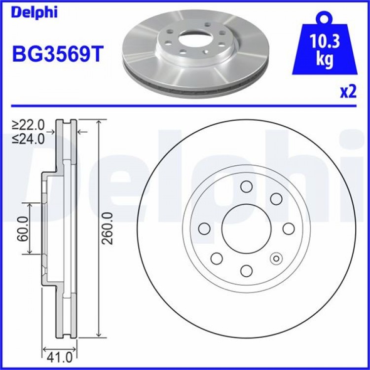 DELPHİ BG3569T | ON FREN DISKI (4 BIJON) CORSA C COMBO C TIGRA B MERIVA A DELPHİ BG3569T | ON FREN DISKI (4 BIJON) CORSA C COMBO C TIGRA B MERIVA A