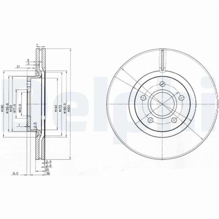 DELPHİ BG3895C | ON FREN DISK AYNASI FOCUS II 04 /> FOCUS II C MAX 03>07 C MA