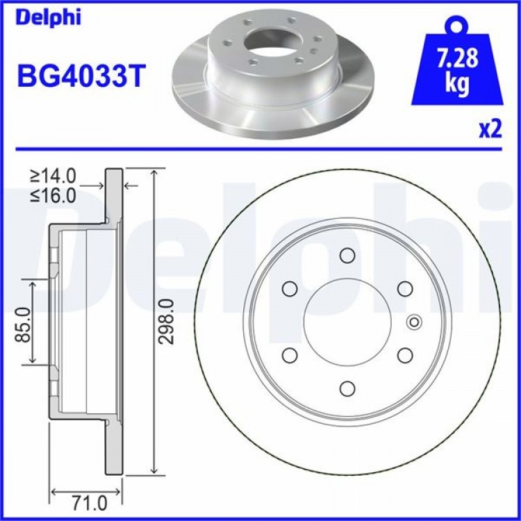 DELPHİ BG4033T | ARKA FREN DISKI CRAFTER 3T-5T 2.5TDI 04/06-> SPRINTER 06/06-> DELPHİ BG4033T | ARKA FREN DISKI CRAFTER 3T-5T 2.5TDI 04/06-> SPRINTER 06/06->