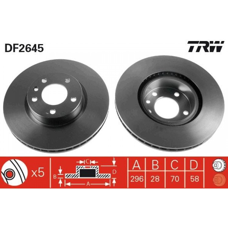 TRW
DF2645 | TAKIM - FREN DISKI ON HAVALI 296MM OMEGA B 94-03 TRW
DF2645 | TAKIM - FREN DISKI ON HAVALI 296MM OMEGA B 94-03
