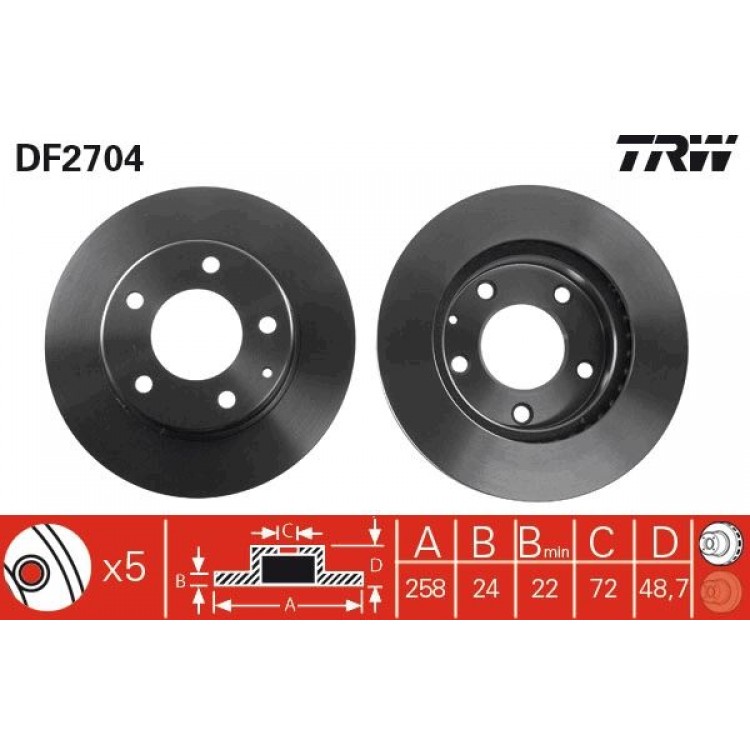 TRW
DF2704 | TAKIM - FREN DISKI ON HAVALI 258 MM ( MAZDA : 626 1.9 ) TRW
DF2704 | TAKIM - FREN DISKI ON HAVALI 258 MM ( MAZDA : 626 1.9 )