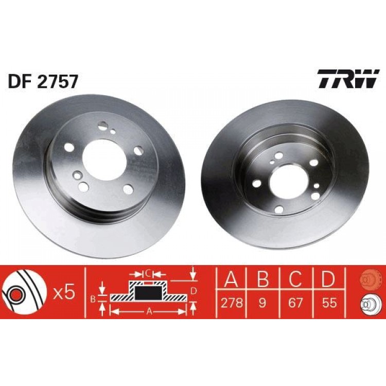 TRW
DF2757 | TAKIM - FREN DISKI ARKA DUZ 278MM MB W124 W202 W208 C-SERISI 93-08 CLC-SERISI 08-11 CLK 97-10 E-SERISI 93-03 KOMBI 85-93 S-SERISI 92-99 SLK 96-11 TRW
DF2757 | TAKIM - FREN DISKI ARKA DUZ 278MM MB W124 W202 W208 C-SERISI 93-08 CLC-SERISI 08-11 CLK 97-10 E-SERISI 93-03 KOMBI 85-93 S-SERISI 92-99 SLK 96-11