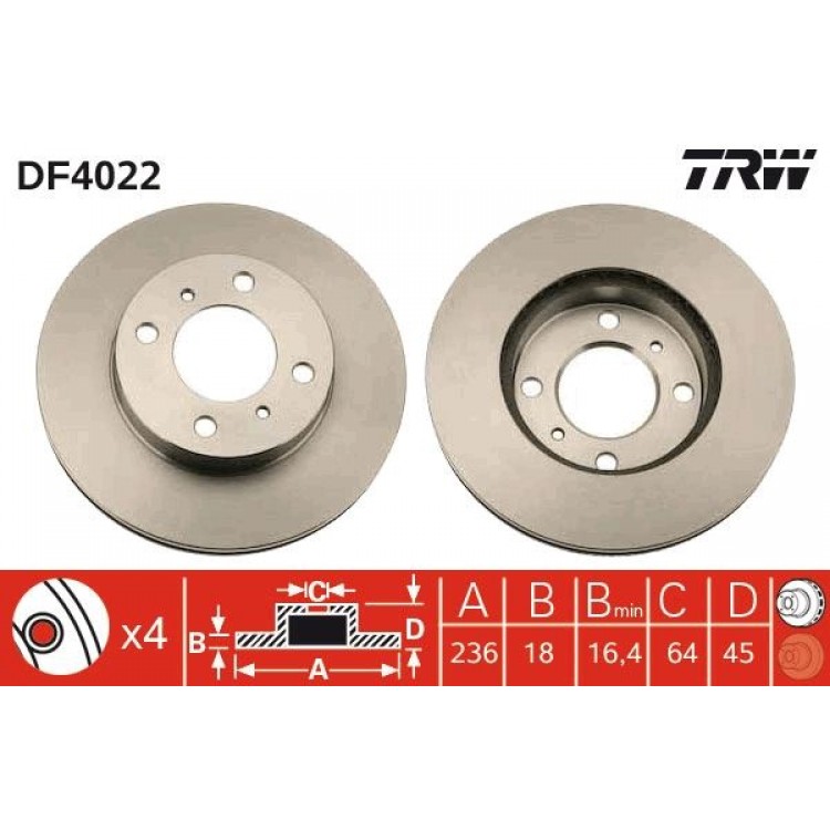 TRW
DF4022 | TAKIM - FREN DISKI ON HAVALI ( MITSUBISHI: CARISMA 1.6I 1.9TD ) TRW
DF4022 | TAKIM - FREN DISKI ON HAVALI ( MITSUBISHI: CARISMA 1.6I 1.9TD )