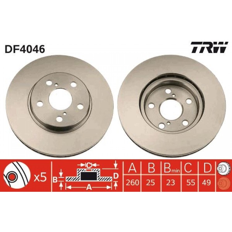 TRW
DF4046 | FREN DISK ON I TOYOTA: AVENSIS (_T22_), AVENSIS ESTATE (_T22_), AVENSIS LIFTBACK (_T22_), CORONA SALOON (_T21_) 1997-2014 TRW
DF4046 | FREN DISK ON I TOYOTA: AVENSIS (_T22_), AVENSIS ESTATE (_T22_), AVENSIS LIFTBACK (_T22_), CORONA SALOON (_T21_) 1997-2014