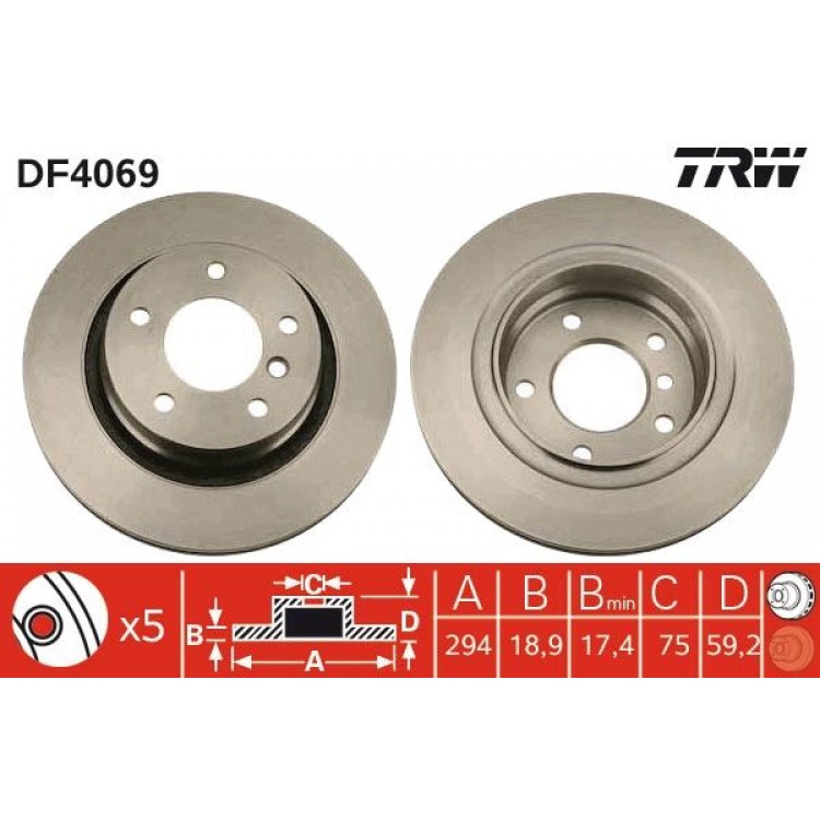 TRW
DF4069 | FREN DISK ARKA I BMW: 3 (E46), 3 COMPACT (E46), 3 CONVERTIBLE (E46), 3 COUPE (E46), 3 TOURING (E46) 2001-2002 TRW
DF4069 | FREN DISK ARKA I BMW: 3 (E46), 3 COMPACT (E46), 3 CONVERTIBLE (E46), 3 COUPE (E46), 3 TOURING (E46) 2001-2002