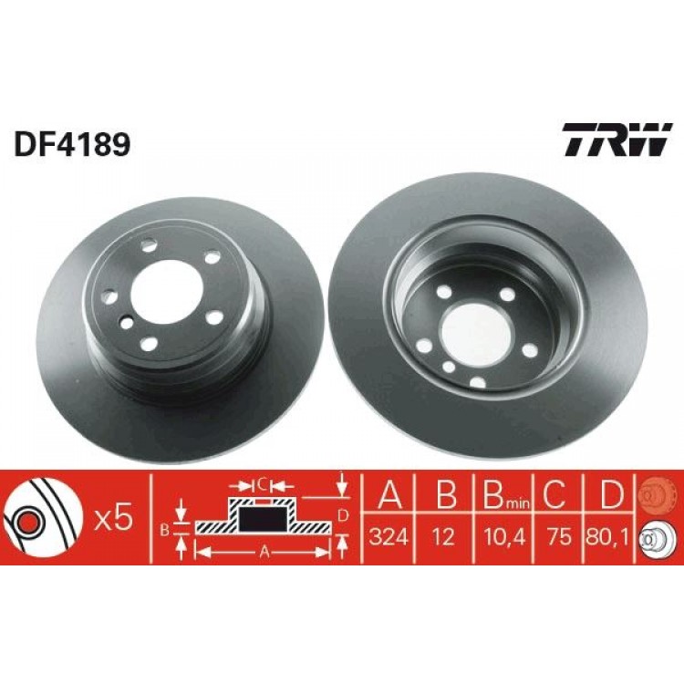 TRW
DF4189 | FREN DISK ARKA I BMW: X5 (E53) 1995-2013 TRW
DF4189 | FREN DISK ARKA I BMW: X5 (E53) 1995-2013