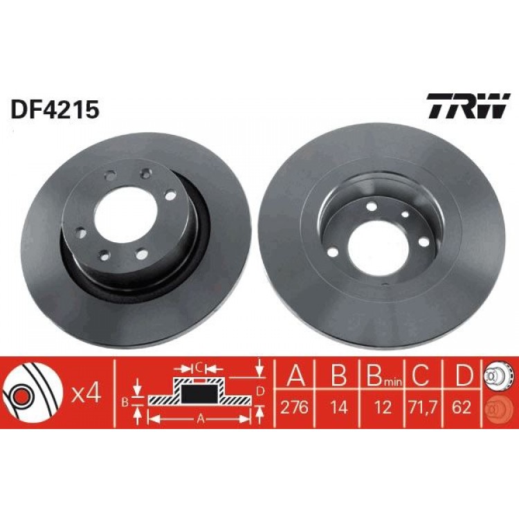 TRW
DF4215 | FREN DISK ARKA I CITROEN: C5 I (DC_), C5 I BREAK (DE_), C5 II (RC_), C5 II BREAK (RE_) 2001-2009 TRW
DF4215 | FREN DISK ARKA I CITROEN: C5 I (DC_), C5 I BREAK (DE_), C5 II (RC_), C5 II BREAK (RE_) 2001-2009