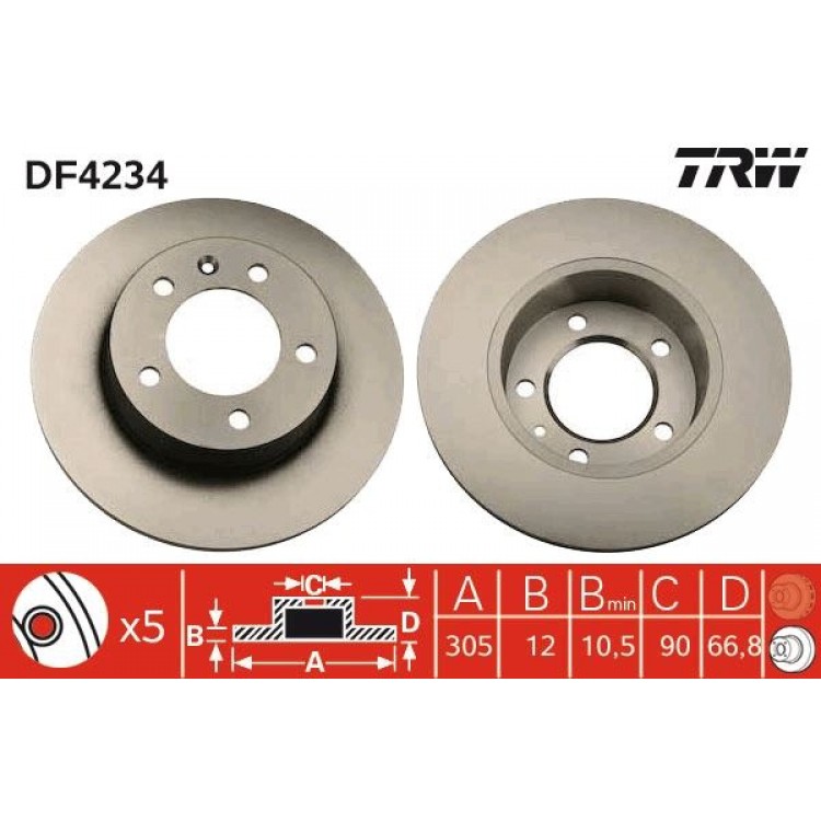 TRW
DF4234 | TAKIM - FREN DISKI ARKA 305MM 5 BIJON MOVANO MASTER 2.5 2.8DTI (09/00->) 16 JANT TRW
DF4234 | TAKIM - FREN DISKI ARKA 305MM 5 BIJON MOVANO MASTER 2.5 2.8DTI (09/00->) 16 JANT
