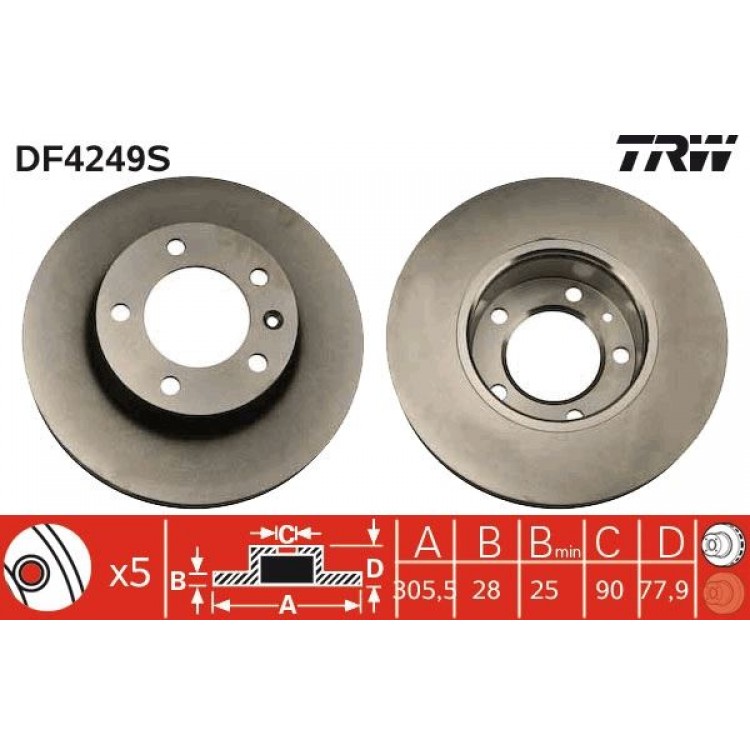 TRW
DF4249S | FREN DISKI ON HAVALI 305.50MM MOVANO 2.2DTI 2.5DTI 2.8DTI (00->) MASTER II 1.9DCI 2.2DCI 2.5DCI 2.8DCI (01->) (16JANT) TRW
DF4249S | FREN DISKI ON HAVALI 305.50MM MOVANO 2.2DTI 2.5DTI 2.8DTI (00->) MASTER II 1.9DCI 2.2DCI 2.5DCI 2.8DCI (01->) (16JANT)