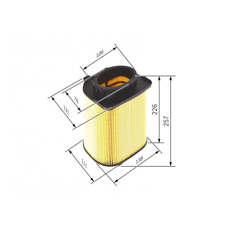 BOSCH F026400480 | HAVA FILTRESI MERCEDES C SERISI 204 KASA, 212,207 KASA, GLK SERISI X204 KASA 12-