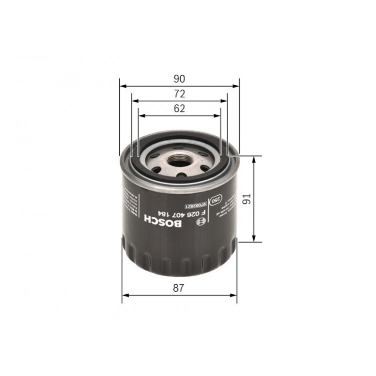 BOSCH F026407184 | YAG FILTRESI RENAULT, NISSAN GRAND SCÉNIC III, LAGUNA III, MEGANE III, SCÉNIC III NP300 NAVARA, PATHFINDER III 1.9, 3.0 08- BOSCH F026407184 | YAG FILTRESI RENAULT, NISSAN GRAND SCÉNIC III, LAGUNA III, MEGANE III, SCÉNIC III NP300 NAVARA, PATHFINDER III 1.9, 3.0 08-