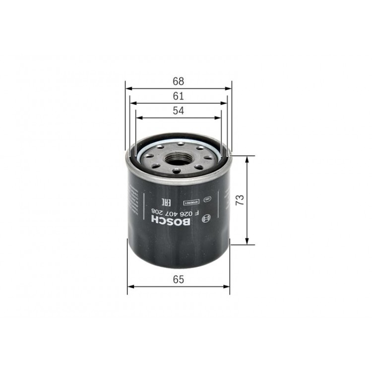 BOSCH F026407208 | YAG FILTRESI CITROEN; PEUGEOT; TOYOTA 107 1.0; 108 1.0 VTI; C1 1.0; COROLLA 1.6 VVT-I; YARIS 1.3; YARIS 1.3 DOHC EFI; YARIS 1.5 DOHC EFI
