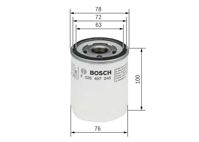 BOSCH F026407245 | YAG FILTRESI FORD TOURNEO CUSTUM V362, TRANSIT V363 2.0