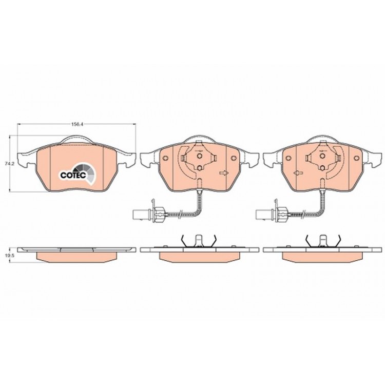 DISK BALATA ON FISLI AUDI A4,1.9TDI QUATTRO,2.5TDI,2.5TDI QUATTRO 00-; A6 1.8T, 2.4, 2.8,1.9TDI 99-04 VOLKSWAGEN PASSAT ;GOLF IV;SKODA SUPERB