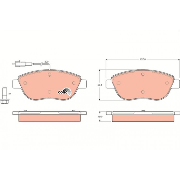 DISK BALATA ON FISLI FIAT STILO 1.9D MULTIJET,1.9 JTD 10-2001-; BRAVO 1.9D MULTIJET 04-2007-; LINEA 1.4 T-JET 09-2007-