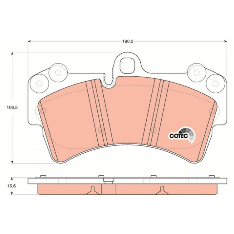 DISK BALATA ON 18 JANT AUDI Q7 3.0 TDI QUATTRO,4.2 FSI QUATTRO 06->;PORSCHE CAYENNE 955 TURBO 02->;VOLKSWAGEN TOUOREG 3.2 V6,5.0 V10 TDI 02->