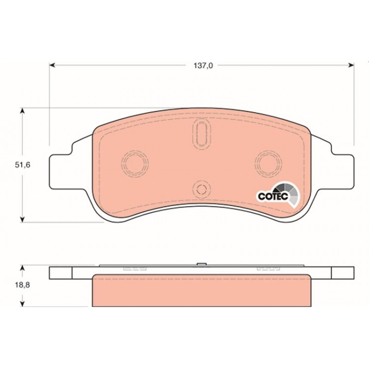DISK BALATA ON PEUGEOT PARTNER 03->;CITROEN BERLINGO 03-> CITROEN C4 04->