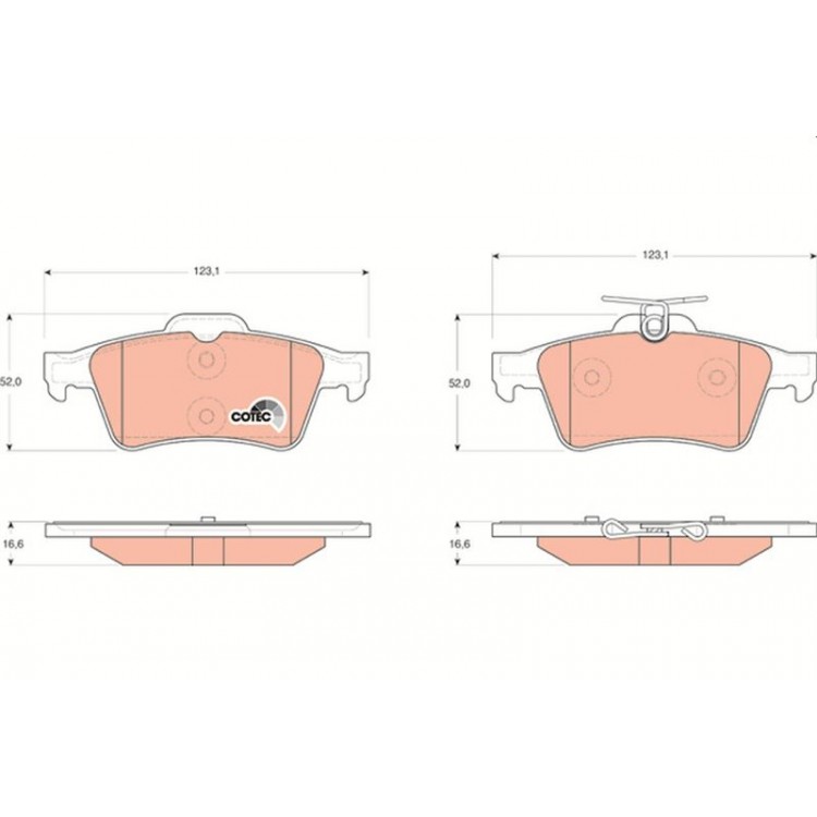 DISK BALATA ARKA FORD FOCUS II;FOCUS C-MAX 1.6,1.6 TDCI,1.6 TI, 05->; CONNECT 02->;OPEL VECTRA C,SIGNUM;RENAULT LAGUNA II;LAGUNA III ;SAAB 9-3;VOLVO S40 II