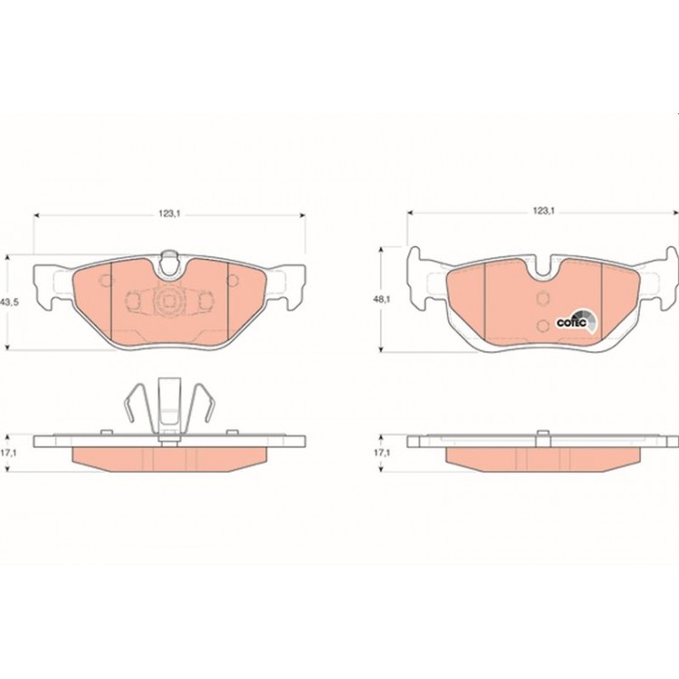 DISK BALATA ARKA BMW 1 SERISI E87 120D 130I 05-;3SERISI  E90 320D,320I,325I 05->