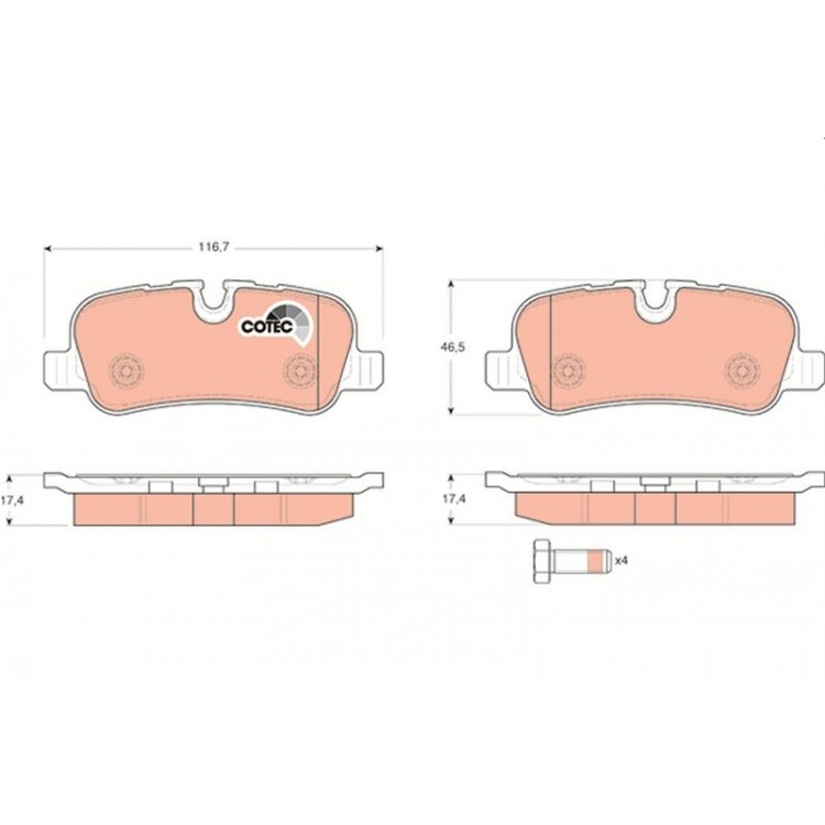 DISK BALATA ARKA LAND ROVER RANGE ROVER III LM  4.2,4.4 05-2002-; RANGE ROVER SPORT   2.7 TDVM,4.2,4.4 02-2005-; DISCOVERY III   4.4,2.7TD 10-2004-