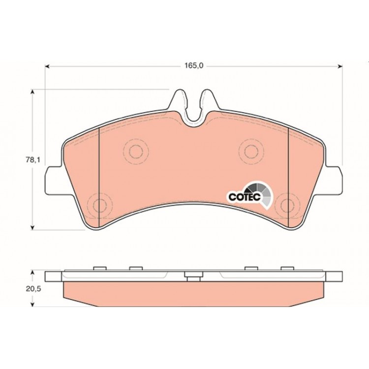 DISK BALATA ARKA MERCEDES SPRINTER  3,5,3.5-T ,3-T 06-VOLKSWAGEN CRAFTER  30-35 OTOBUS 2.5 TDI; 30-50  2.5TDI 04-2006-