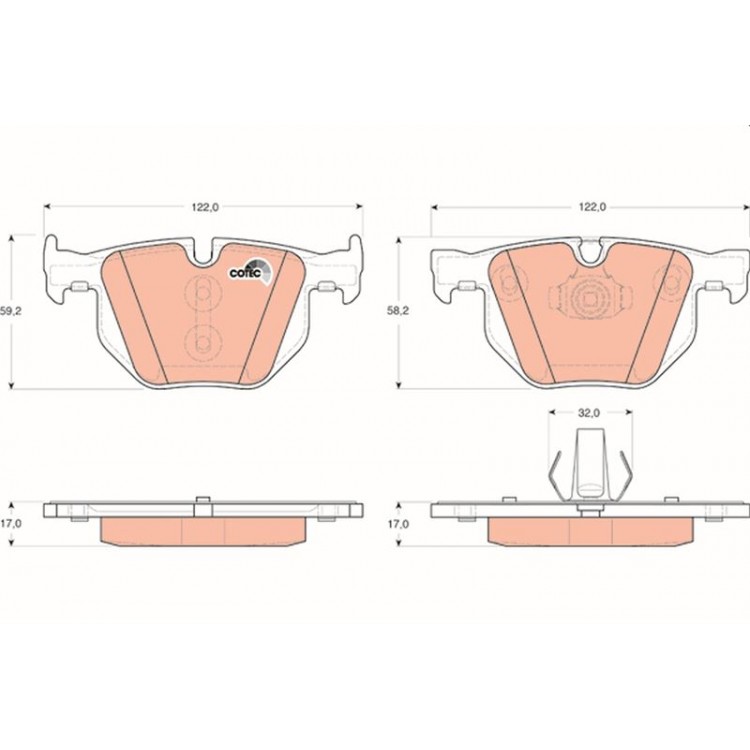 TRW GDB1730 | DISK BALATA ARKA BMW:  X5 (E70), X5 (F15, F85), X6 (E71, E72), X6 (F16, F86) 2012-2013