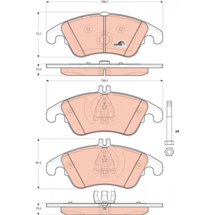 TRW GDB1737 | DISK FREN BALATASI ON MERCEDES C-CLASS 2007 >>, CLS 2011 >>, E-CLASS 2006 >>, SLK 2011 >>