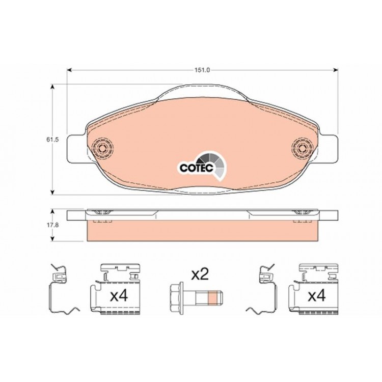 TRW GDB1761 | DISK BALATA ON PEUGEOT:  3008 MPV (0U_), 308 CC (4B_), 308 I (4A_, 4C_), 308 SW I (4E_, 4H_) 2005-2011