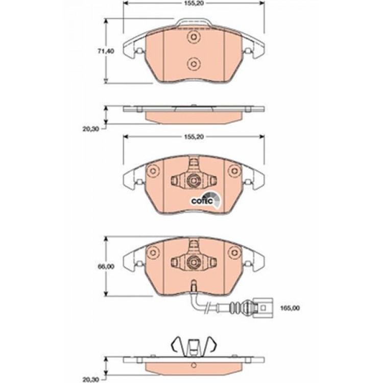 TRW GDB1807 | DISK BALATA ON AUDI TT ROADSTER 1.8 TFSI,2.0 TFSI,2.0 TFSI 3.2 V6  07-10  TT  3.2 V6- 2.0 TFSI QUATTRO 1.8 TFSI 2.0 TFSI 06-14 A1-A3 SPORTBACK 2.0 TFSI QUATTRO 2.0 TFSI  2.0 TDI QUATTRO 1.6 FSI 1.4 TF