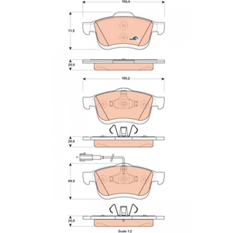 DISK BALATA ON FIAT DOBLO MULTIJET 1.3,1.6 D 10-