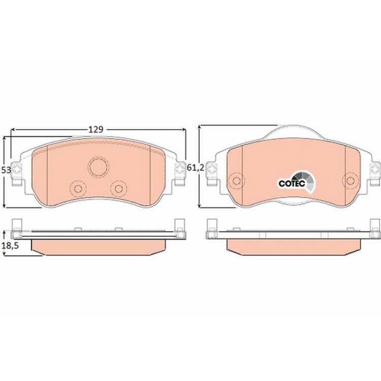 TRW GDB1917 | DISK BALATA ON CITROEN:  C4 II (B7), DS4 2012-2019